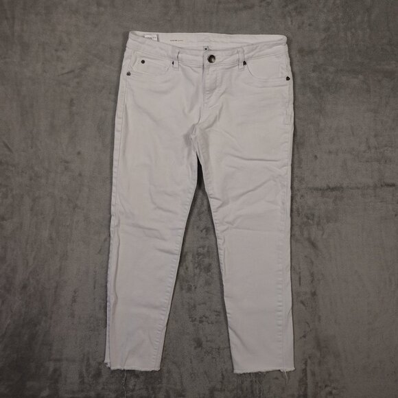Kut from the Kloth Jeans Catherine Boyfriend – Women's Size 10 White Denim - Picture 1 of 15